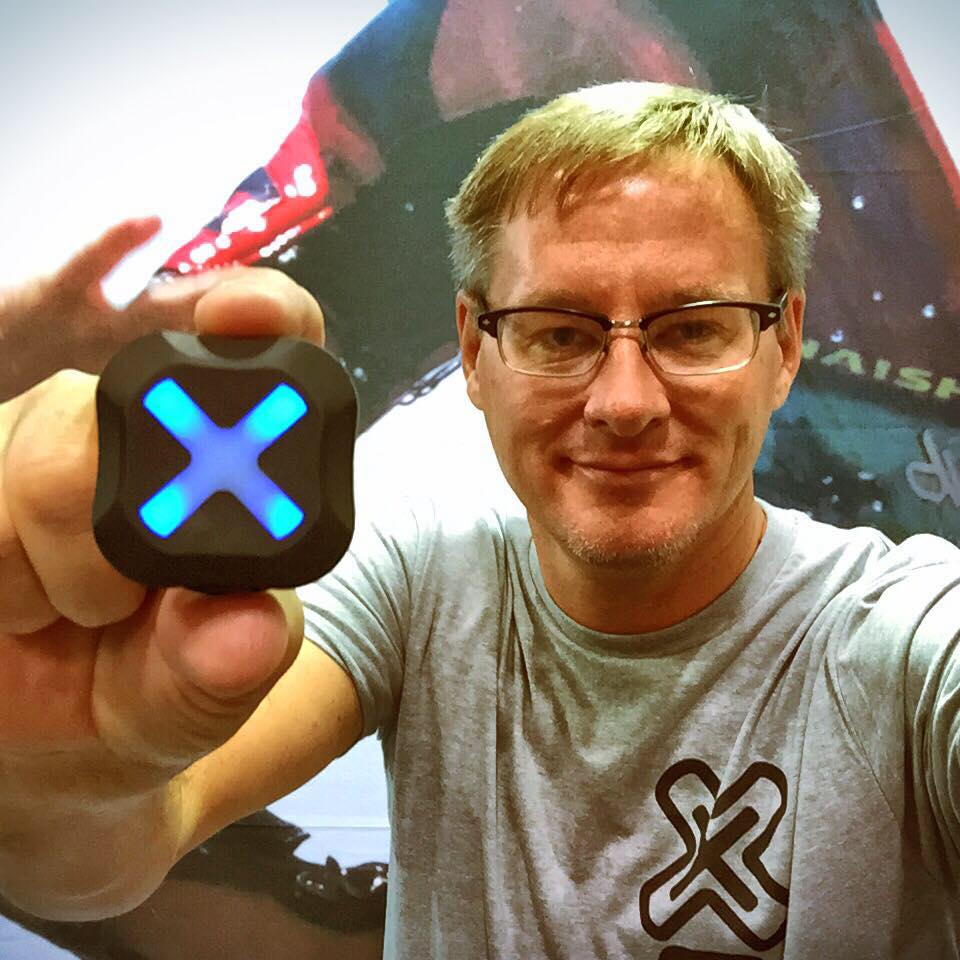 Xensr Founder and CEO David Troup with a Xensr Air 3D GPS