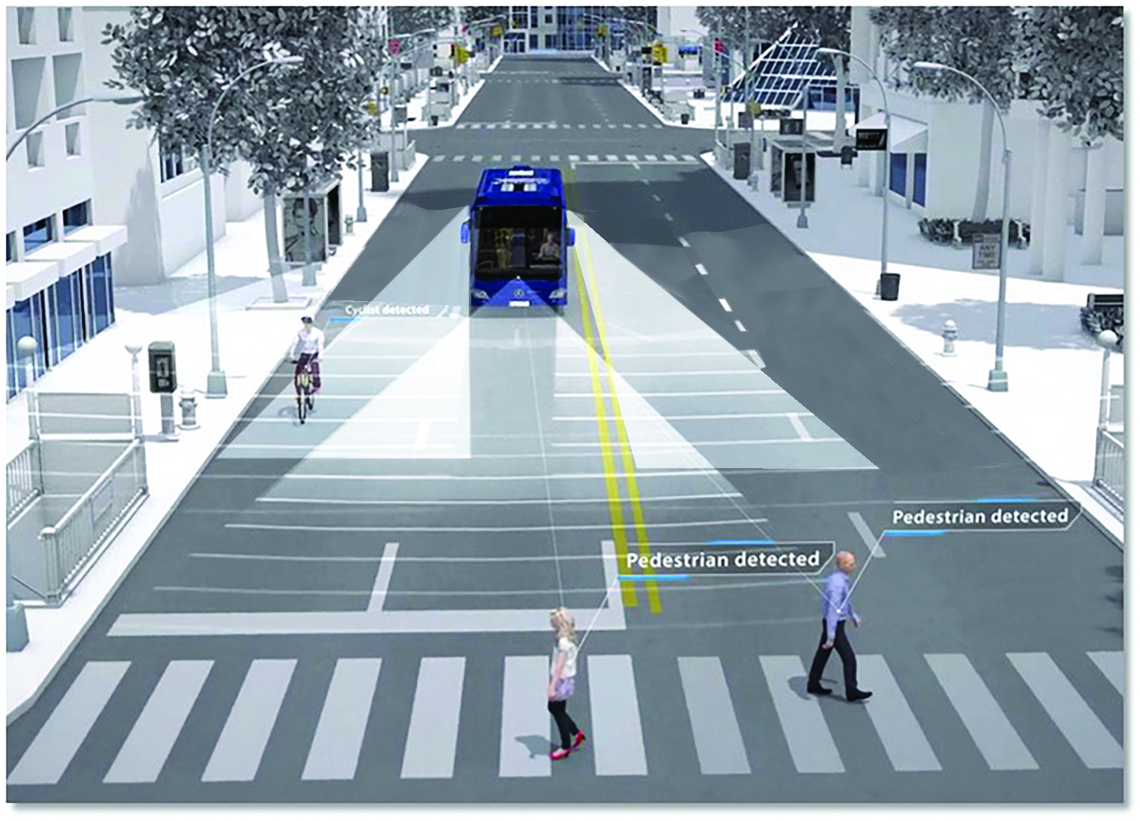 Bus equipped with Mobileye Shield+ technology