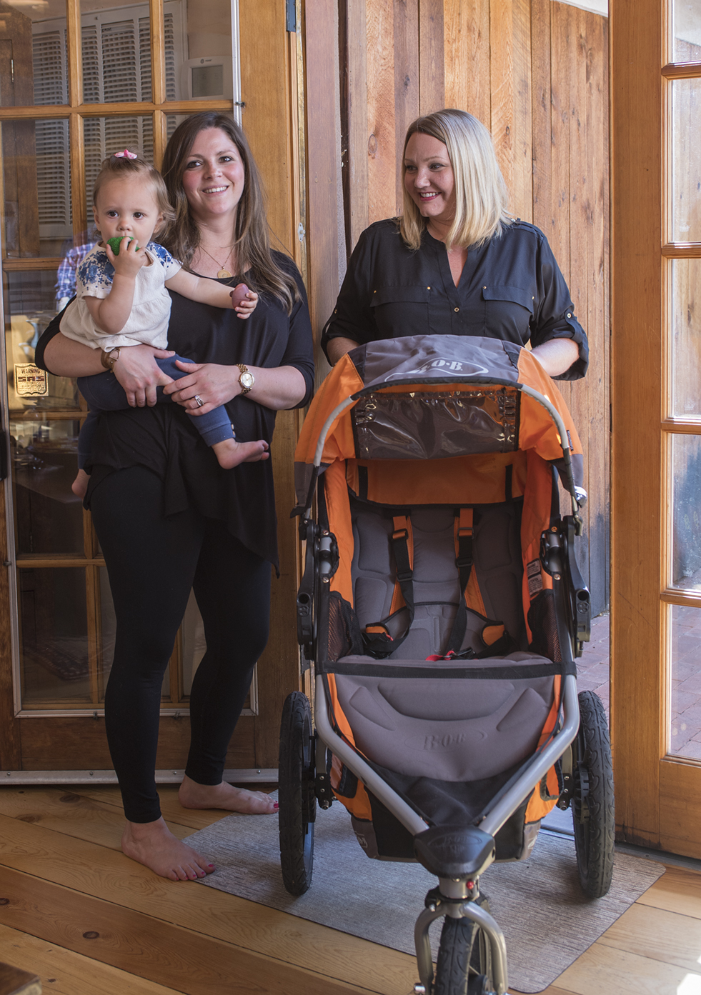 Babierge Founder Kerri Couillard delivers rented baby equipment to traveling mom in Santa Fe