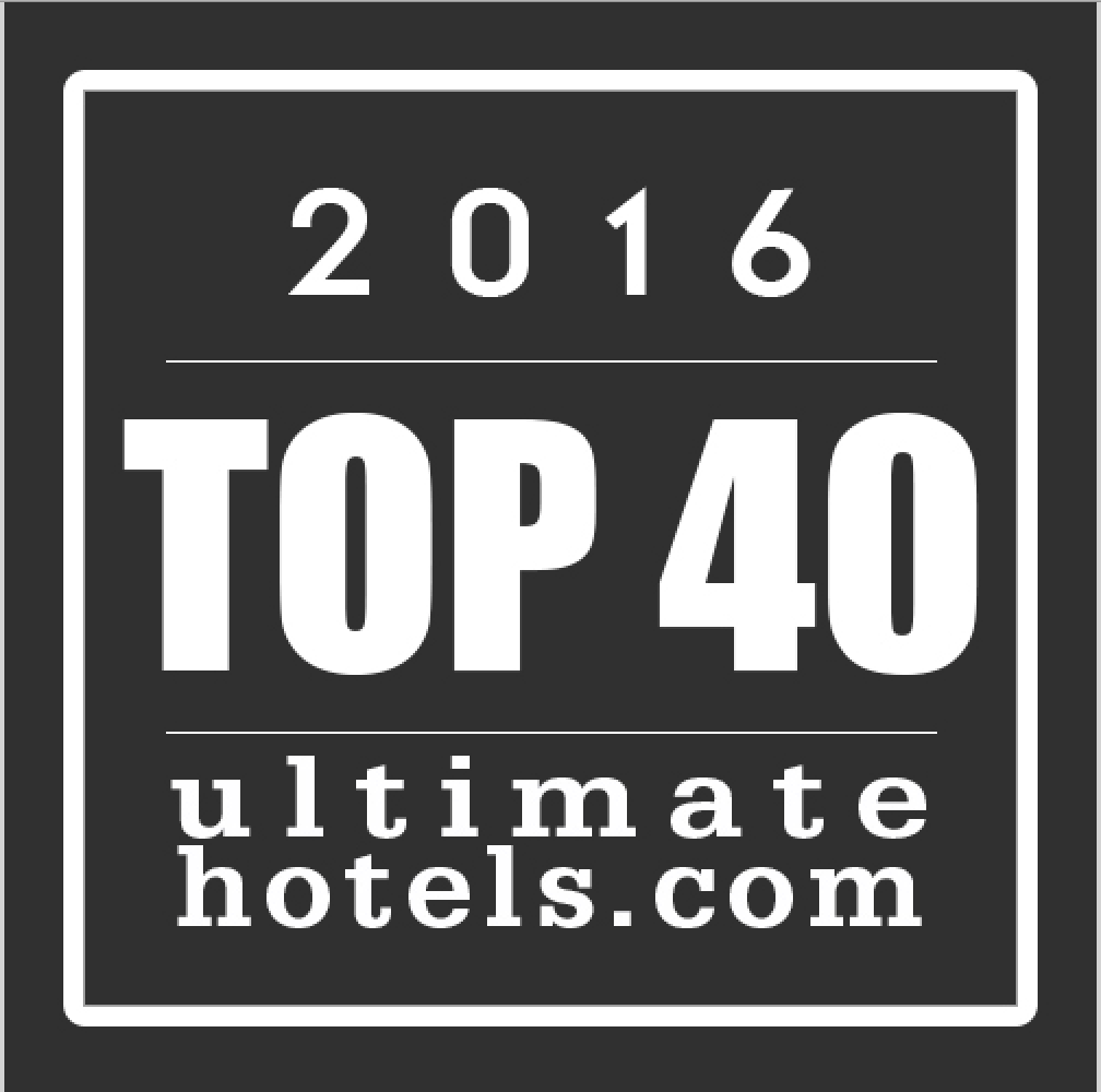 UltimateHotels.com top 40 award badge