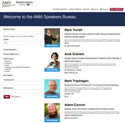 American marketing Association Speakers Bureau