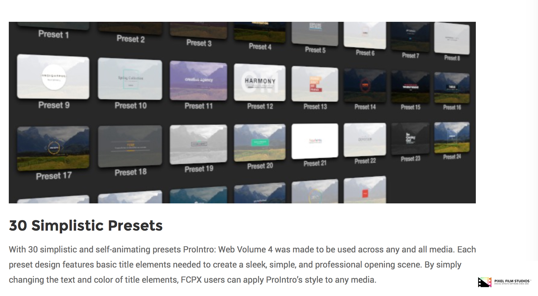 ProIntro Web Volume 4 -  FCPX Plugin - Pixel Film Studios