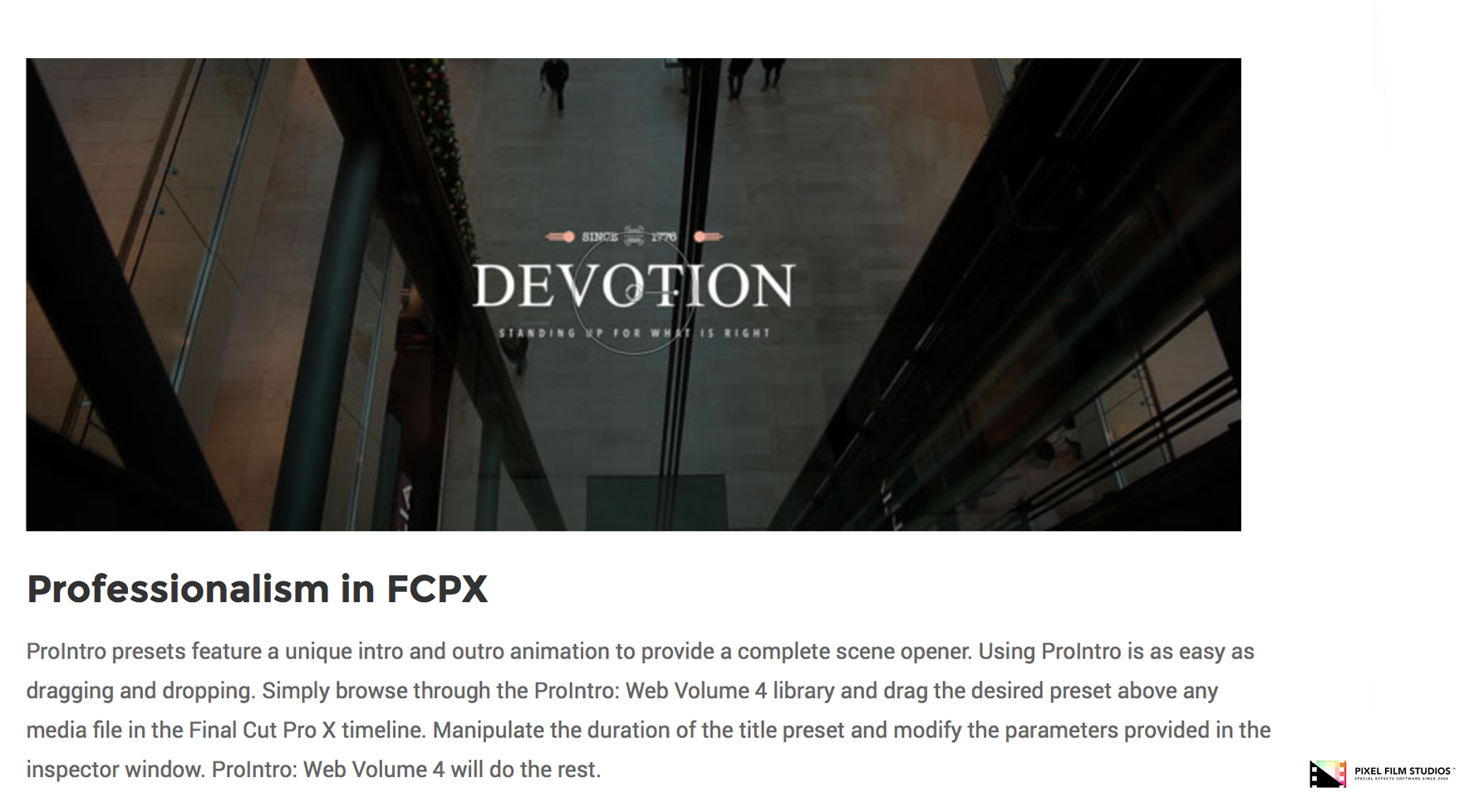 ProIntro Web Volume 4 - Pixel Film Studios Plugin - FCPX
