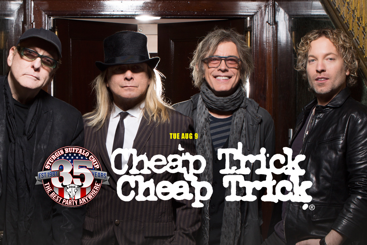 Cheap Trick will perform at the Buffalo Chip on Tuesday, Aug. 9