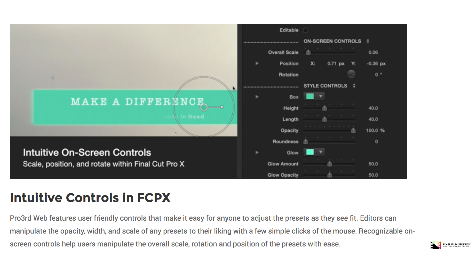 Final Cut Pro X Plugin - Pro3rd Web Volume 4 - Pixel Film Studios