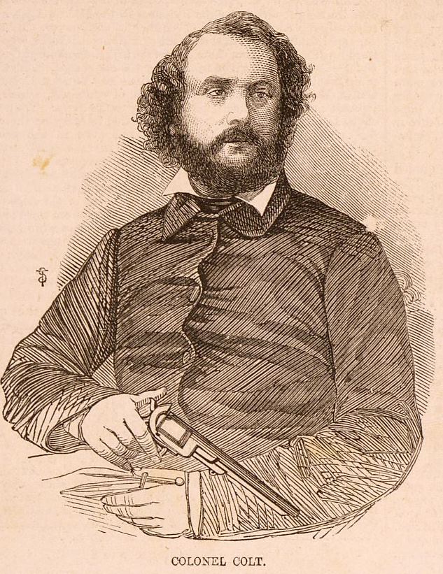 Samuel Colt, New York Journal of Commerce etching, November 29, 1856. Library of Congress. LC-USZC4-12112