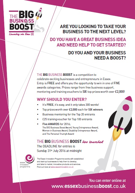 The BIG Business Boost is a Free Business Competition Celebrating the Diversity of Entrepreneurship in Essex