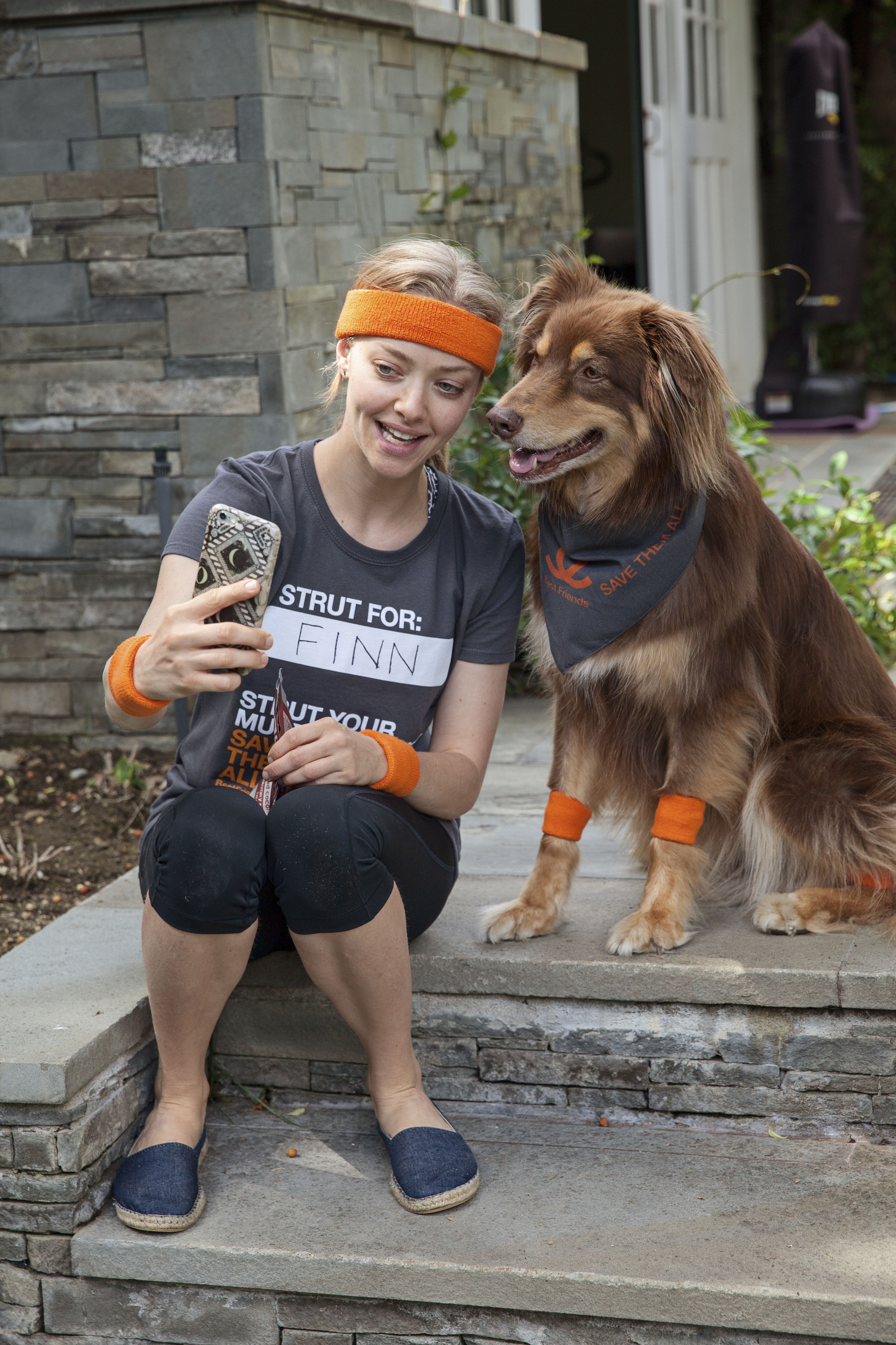 Amanda Seyfried and her dog Finn are the national spokesperson and spokesdog for Best Friends Animal Society’s Strut Your Mutt presented by BOBS from Skechers national fundraising walks.