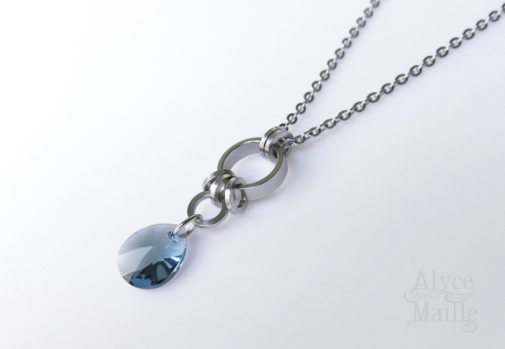 Blue Frost Crystal Pendant from Alyce n Maille,