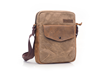 Bolt Crossbody bag—waxed canvas with grizzly-brown leather