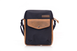 Bolt Crossbody bag—black ballistic nylon with grizzly leather details