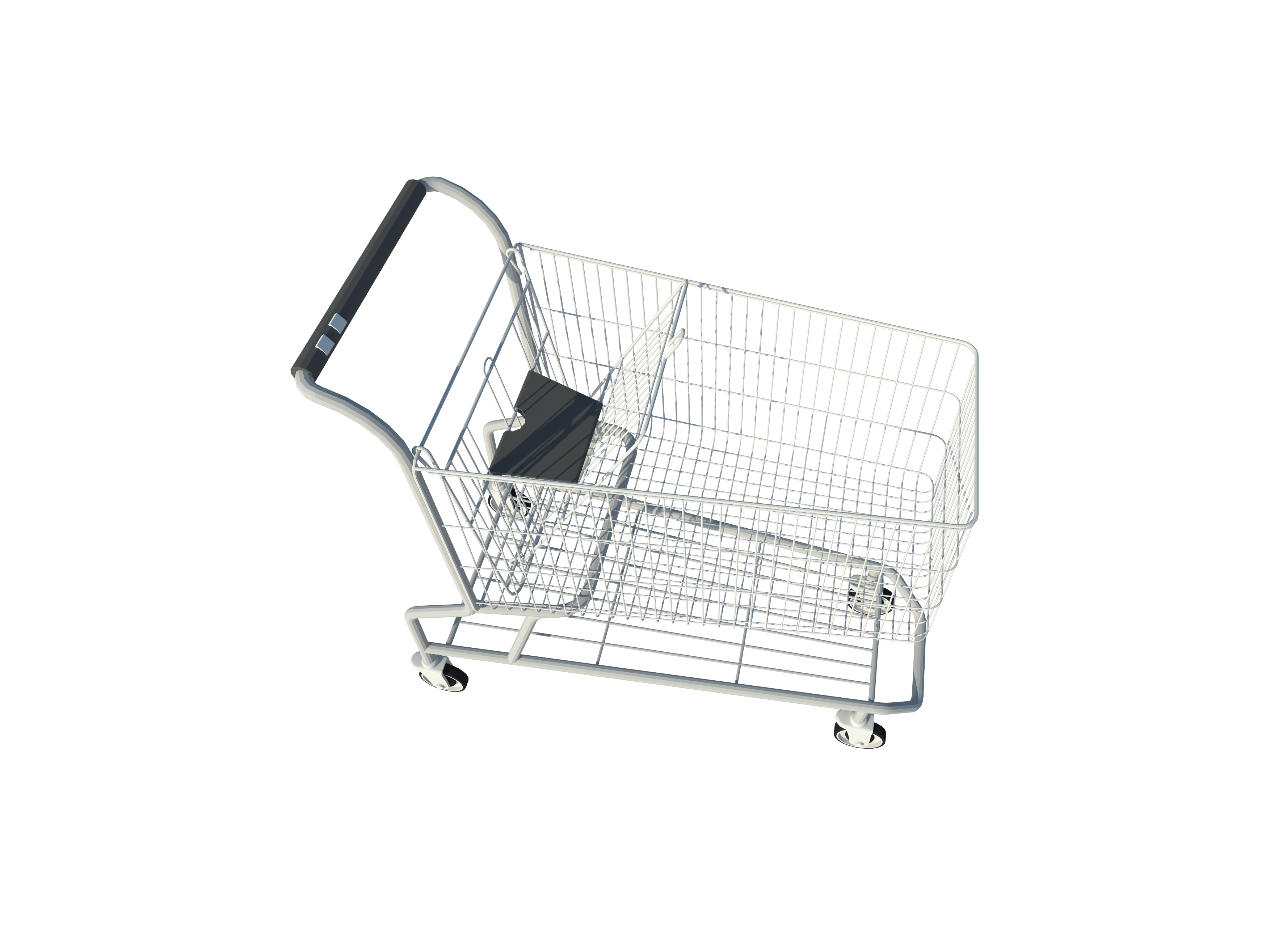 This is amazing because it can be installed to any shopping cart that has a basket and wheels to prevent it from rolling about.