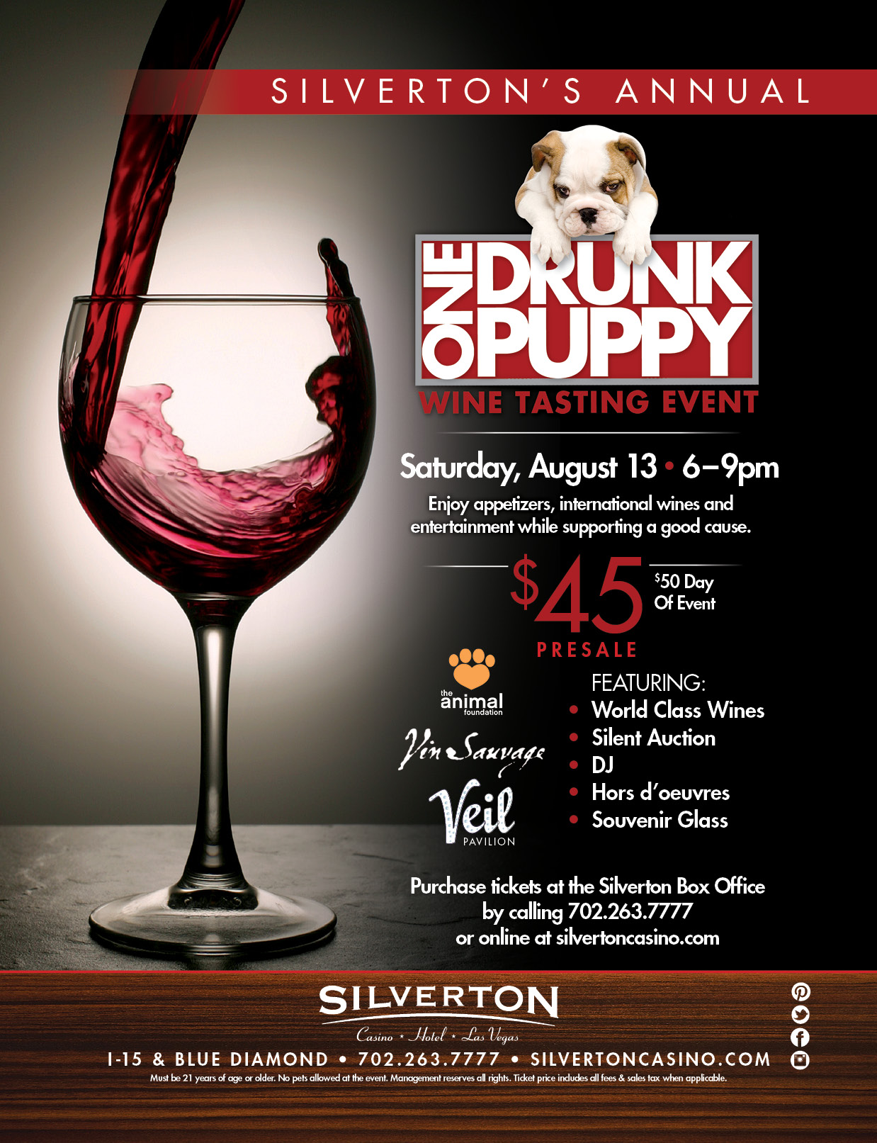 One Drunk Puppy Wine Tasting Event