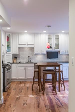 Kitchen remodel with painted cabinets