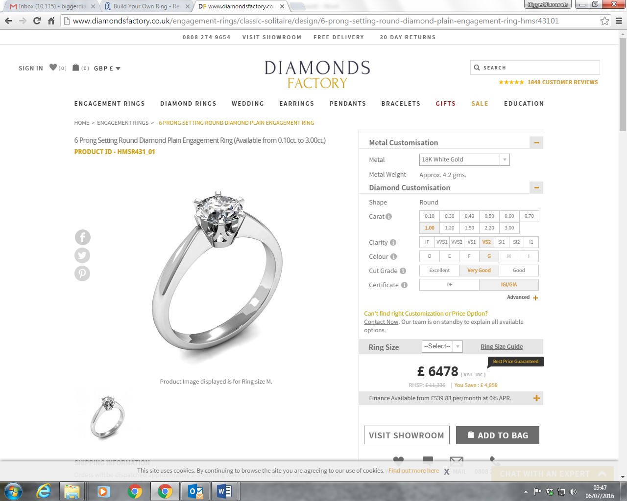 www.diamondsfactory.co.uk £6428.00