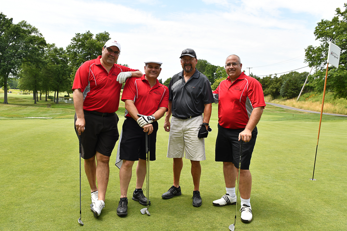 Railroad Construction Company, Inc.'s foursome at the L. Robert Keller Memorial Invitational Golf Tournament, Canoe Brook Country Club, Summit, NJ., golfing to raise funds to benefit Eva's Village.