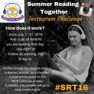 The Learning Ally Summer Reading Together program #SRT16 runs through September 1.