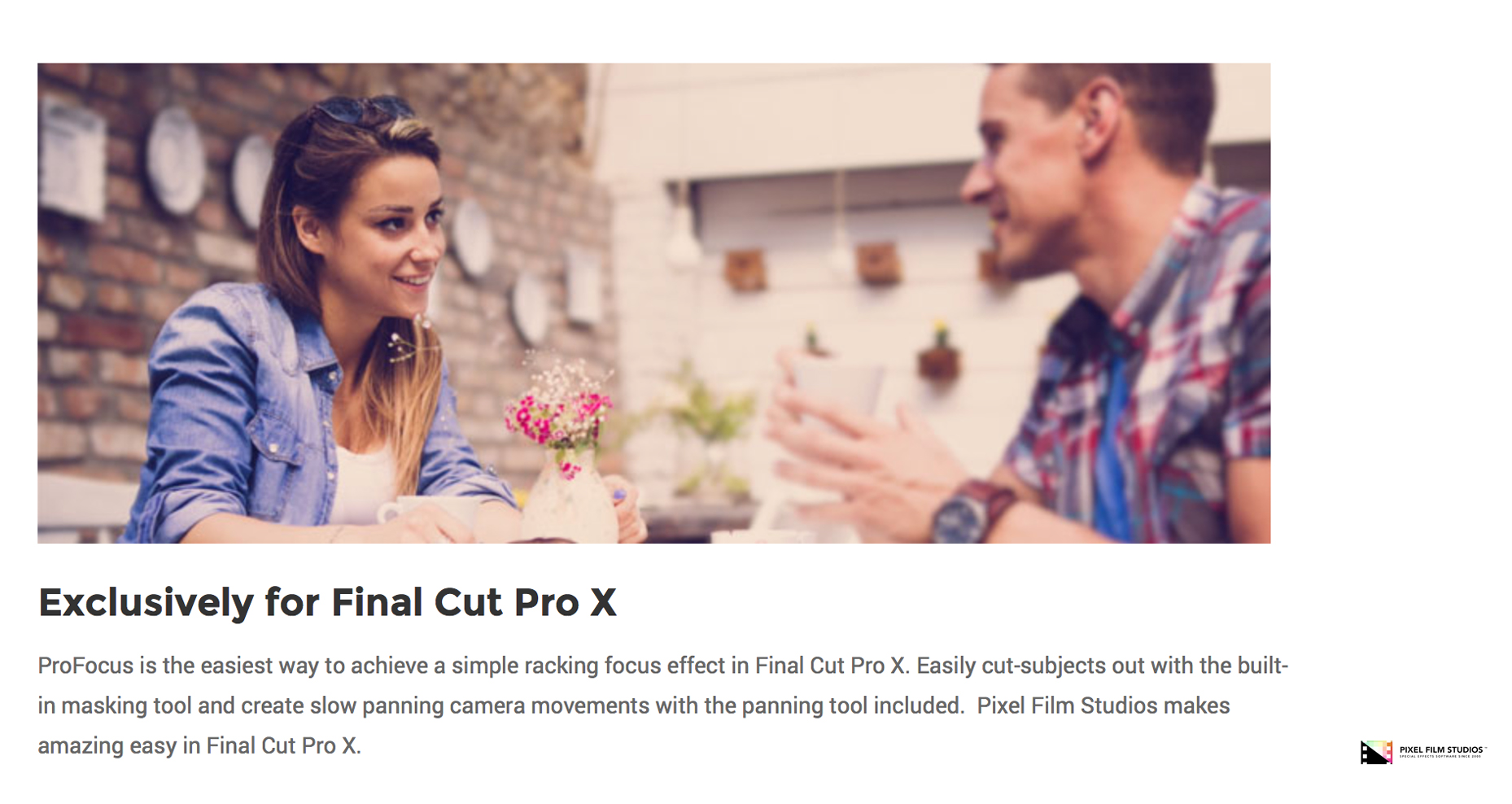 Pixel Film Studios - ProFocus - Final Cut Pro X Plugin