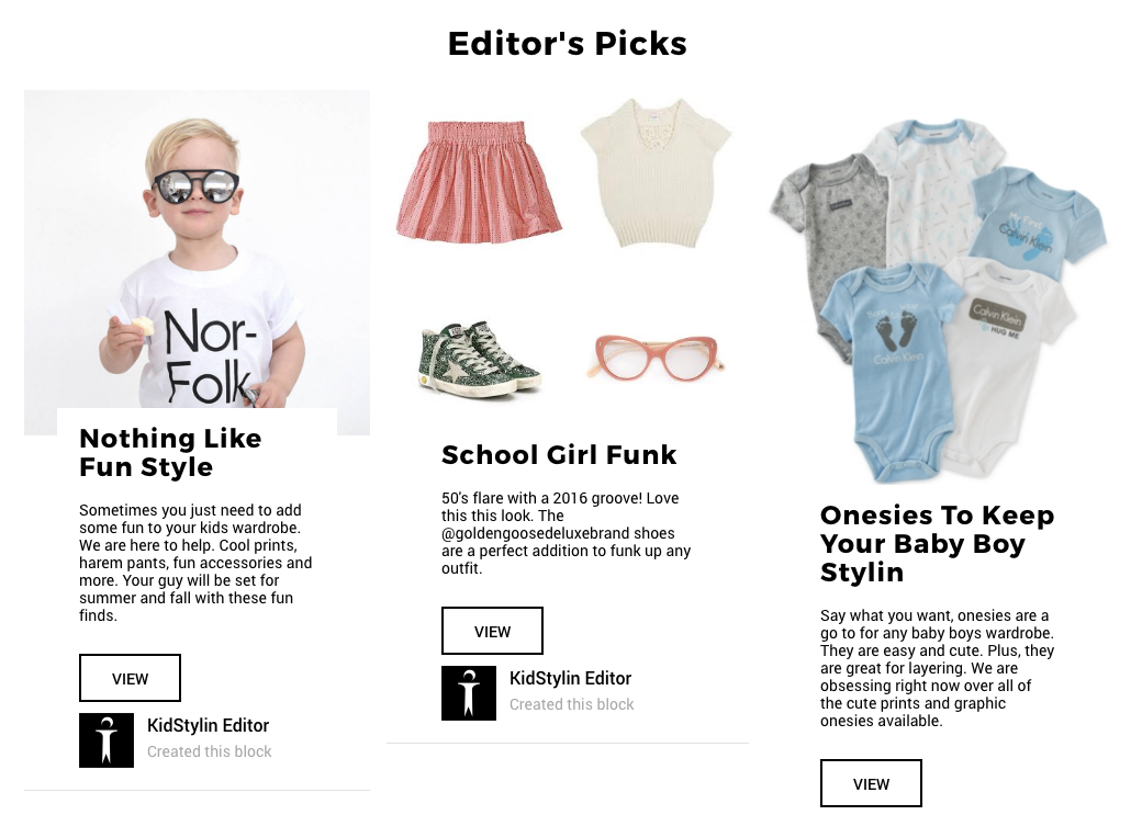 KidStylin Style Blocks Feature and Editor's Picks for Kids Fashion
