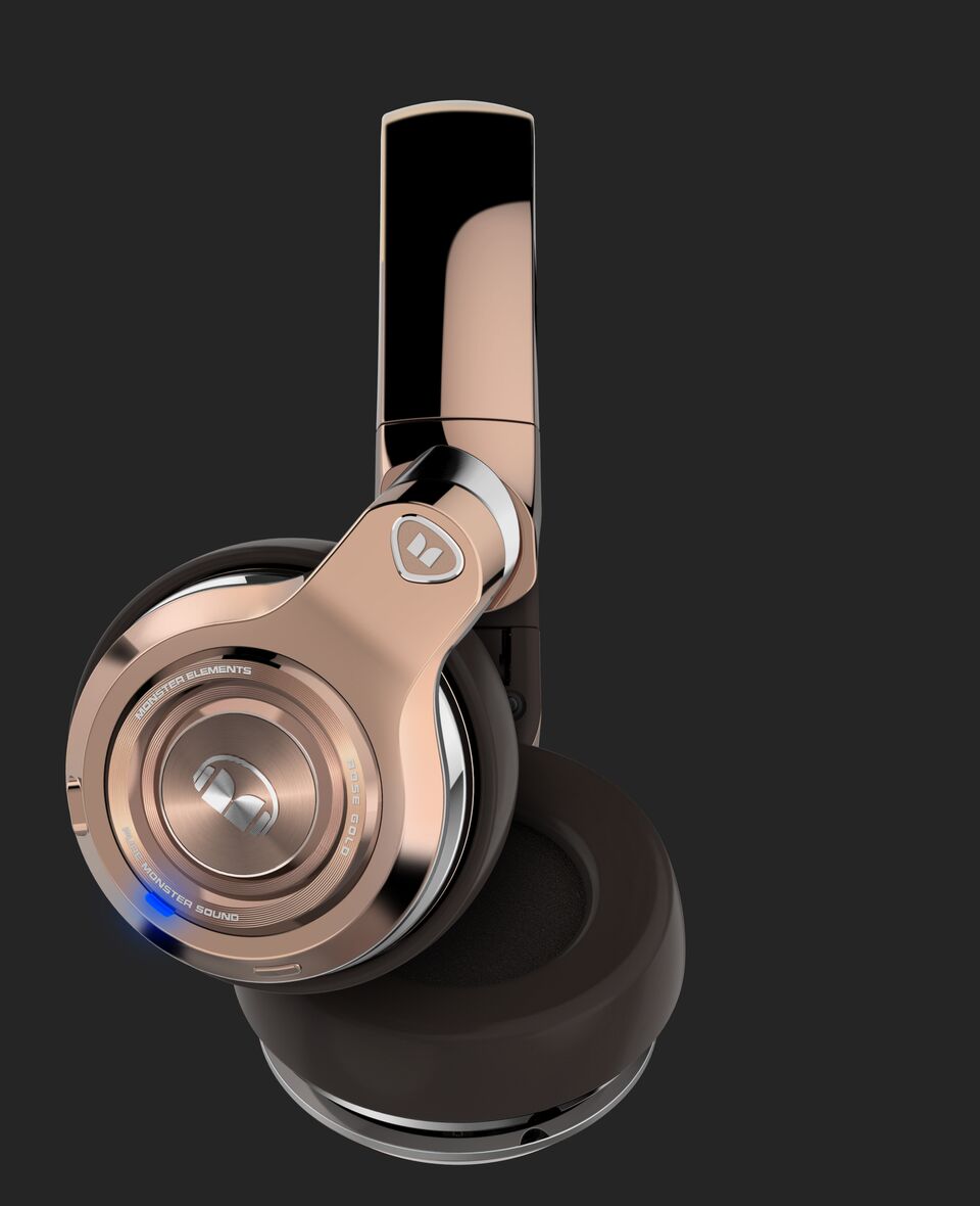 "Be In Your Element" with Monster's new flagship Elements Headphonever-Ear Wireless Headphone in Rose Gold