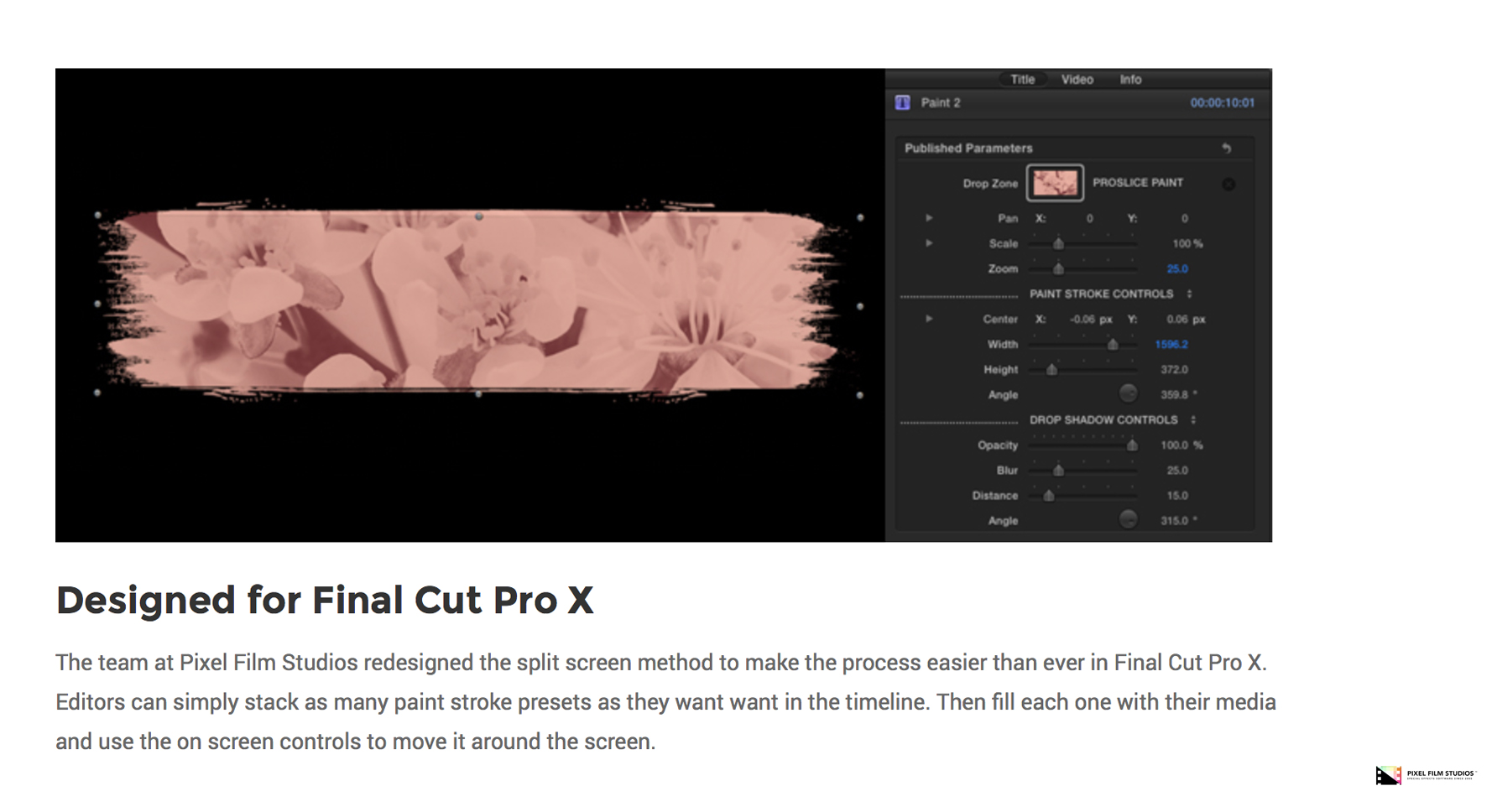 Pixel Film Studios - ProSlice Paint - FCPX Plugin