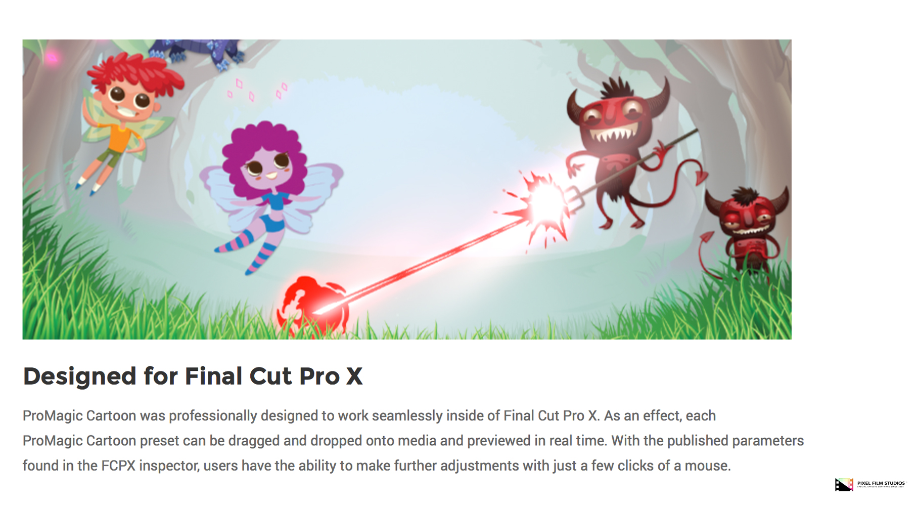 Pixel Film Studios - Final Cut Pro X Plugin - ProMagic Cartoon
