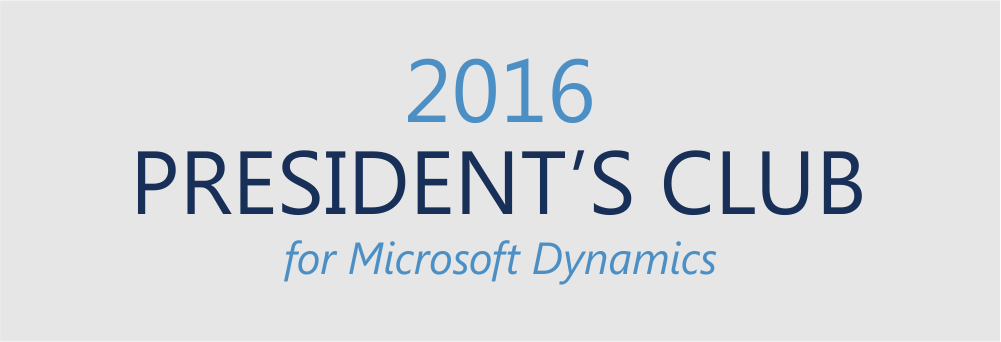 Microsoft Dynamics President's Club 2016