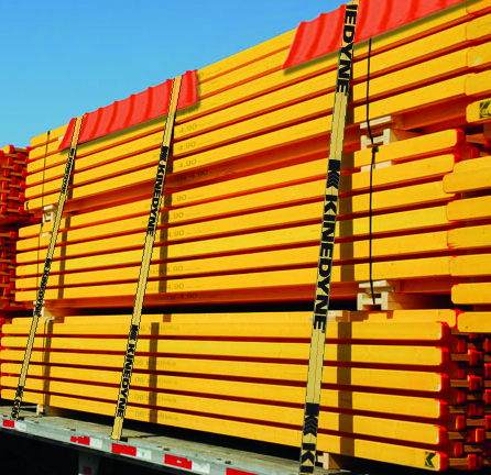 The products evenly distribute the mechanical force exerted by load securement straps and other tie-down assemblies.
