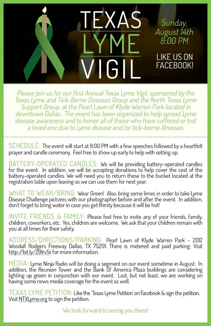 Texas Lyme Vigil Flyer
