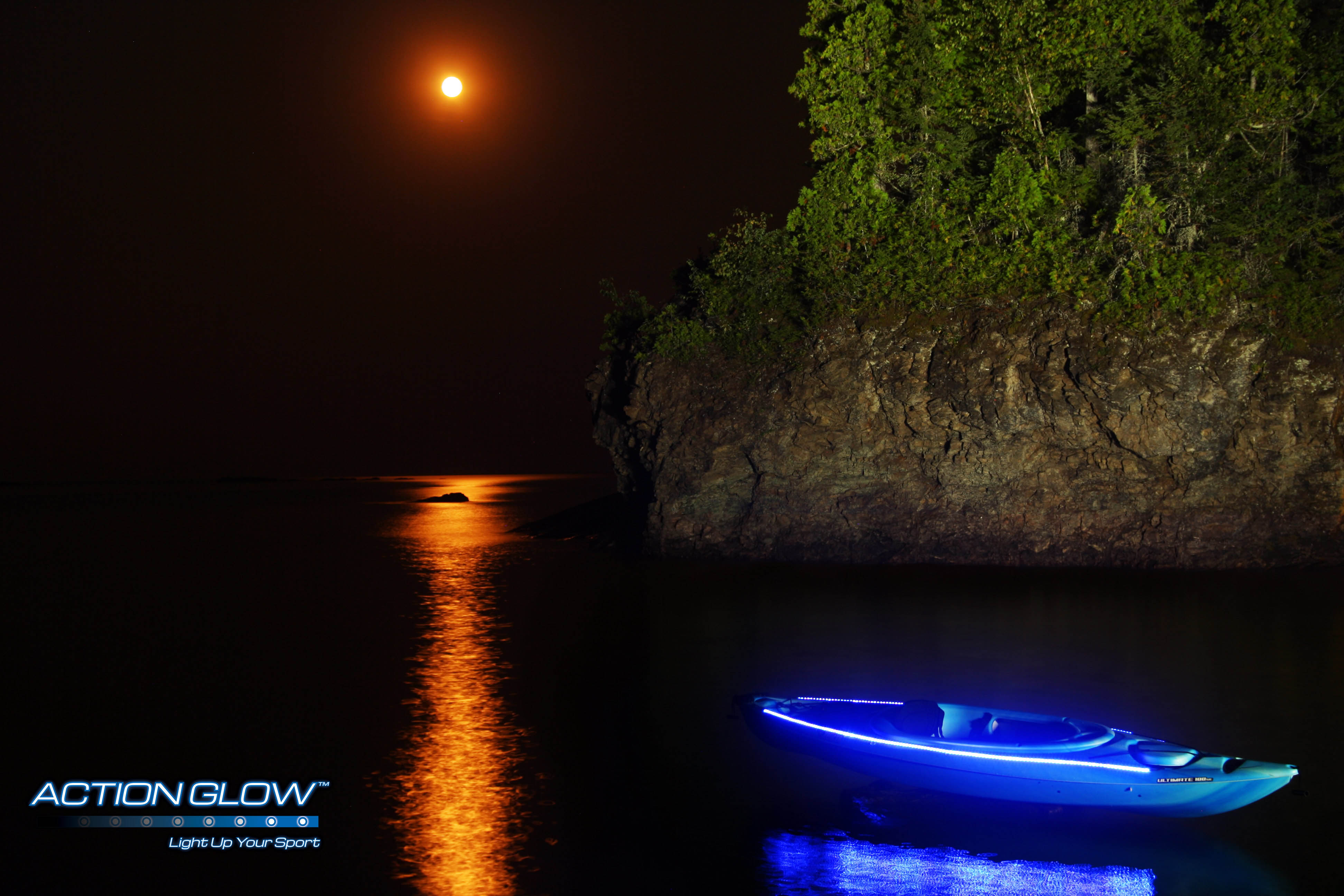 Action Glow is waterproof  and can be submerged up to 25 feet under water.