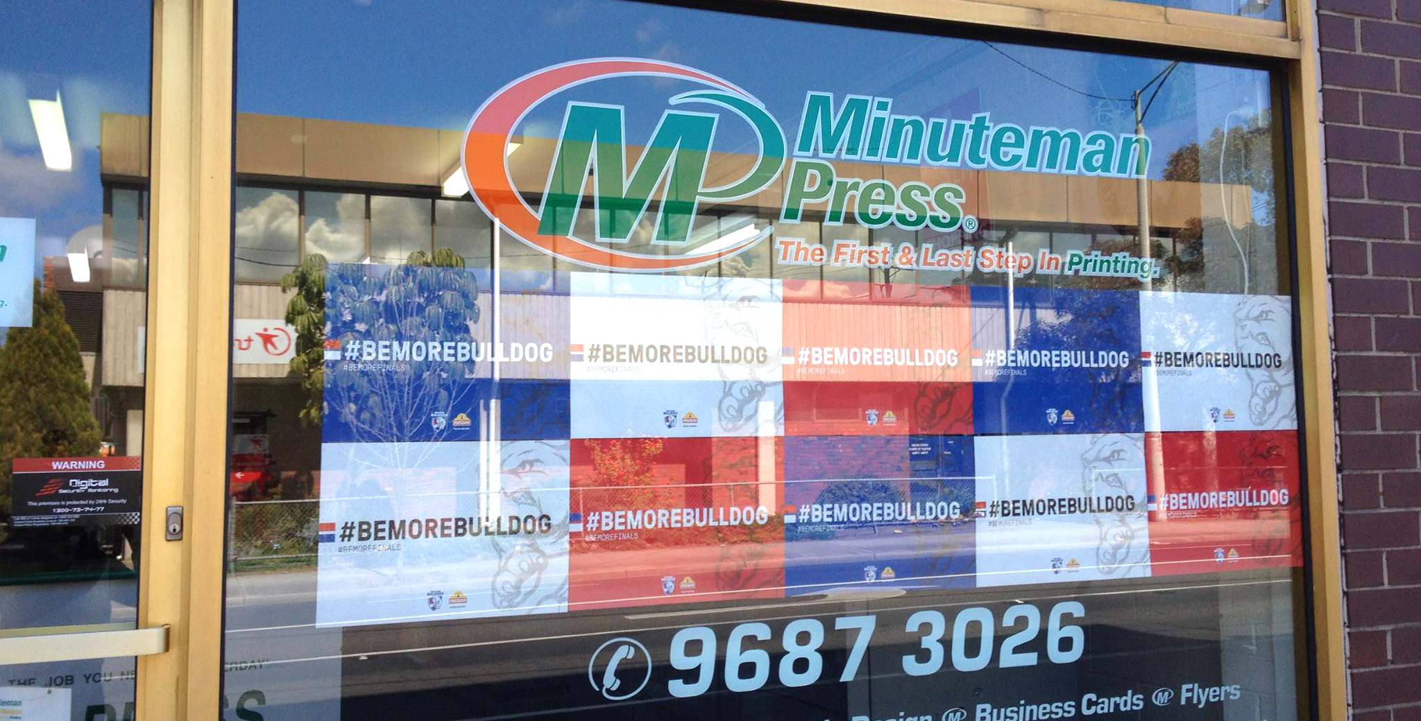 Minuteman Press, Footscray, Australia - outside window