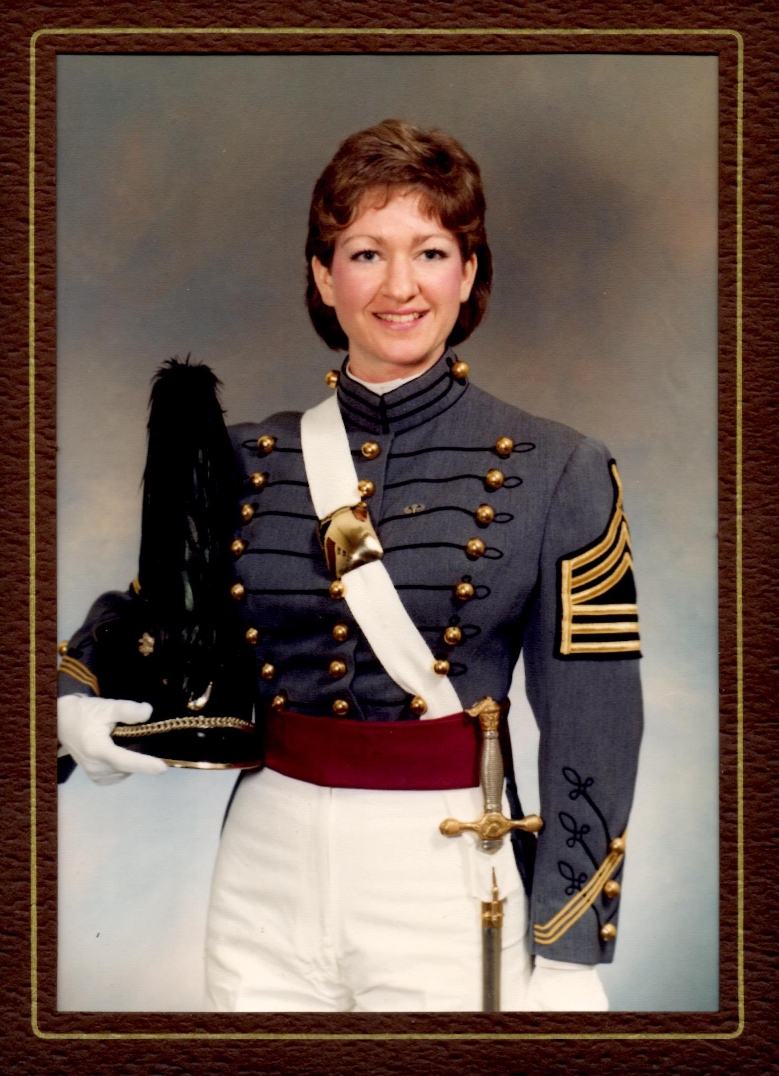 Author Laurel McHargue as a cadet at West Point 1979-1983.