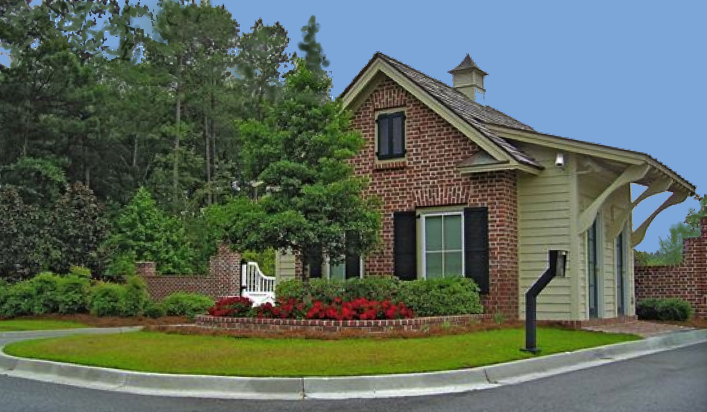 The gated entrance to Forest Lakes in Pooler, GA