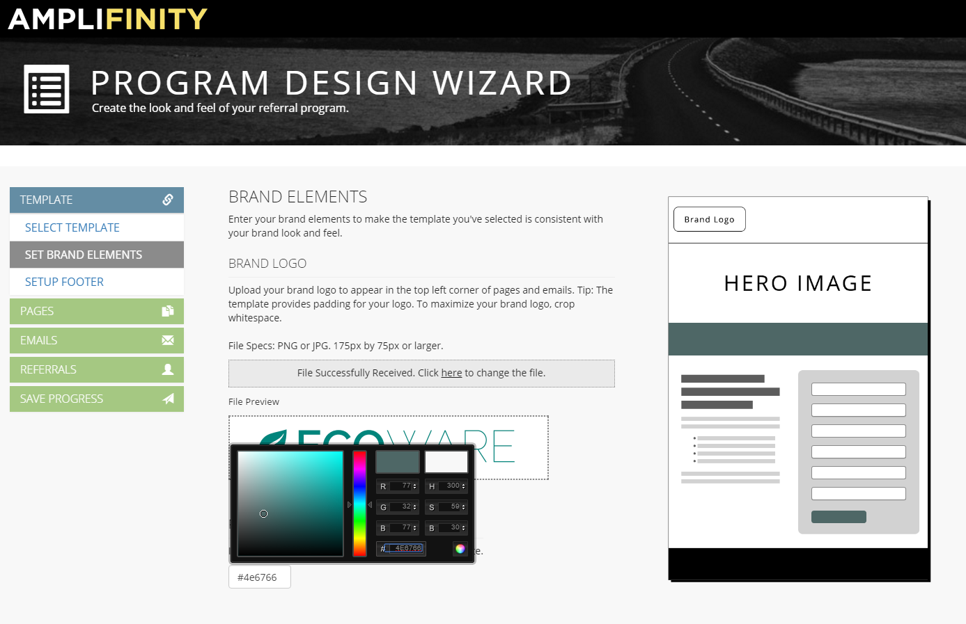 Amplifinity Base Program Design Wizard Screenshot