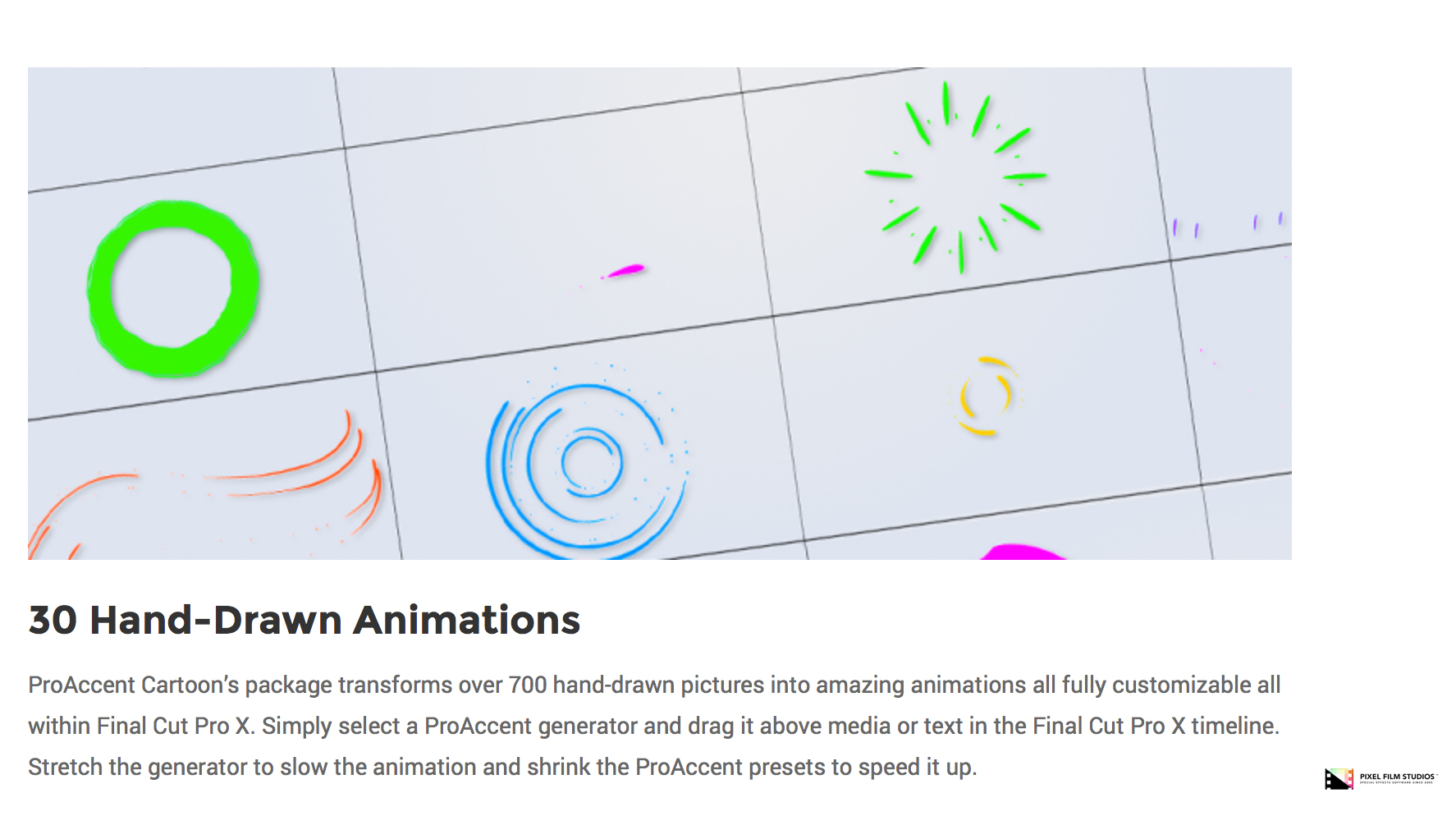 Pixel Film Studios Plugin - ProAccent Cartoon - FCPX