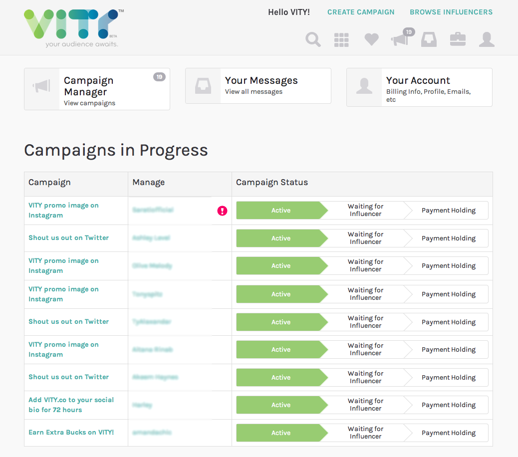 VITY Campaign Dashboard