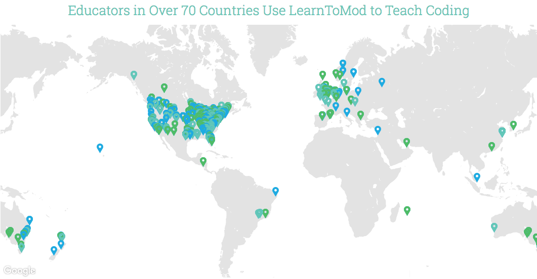 Educators Around the World Using LearnToMod to Teach Computer Science