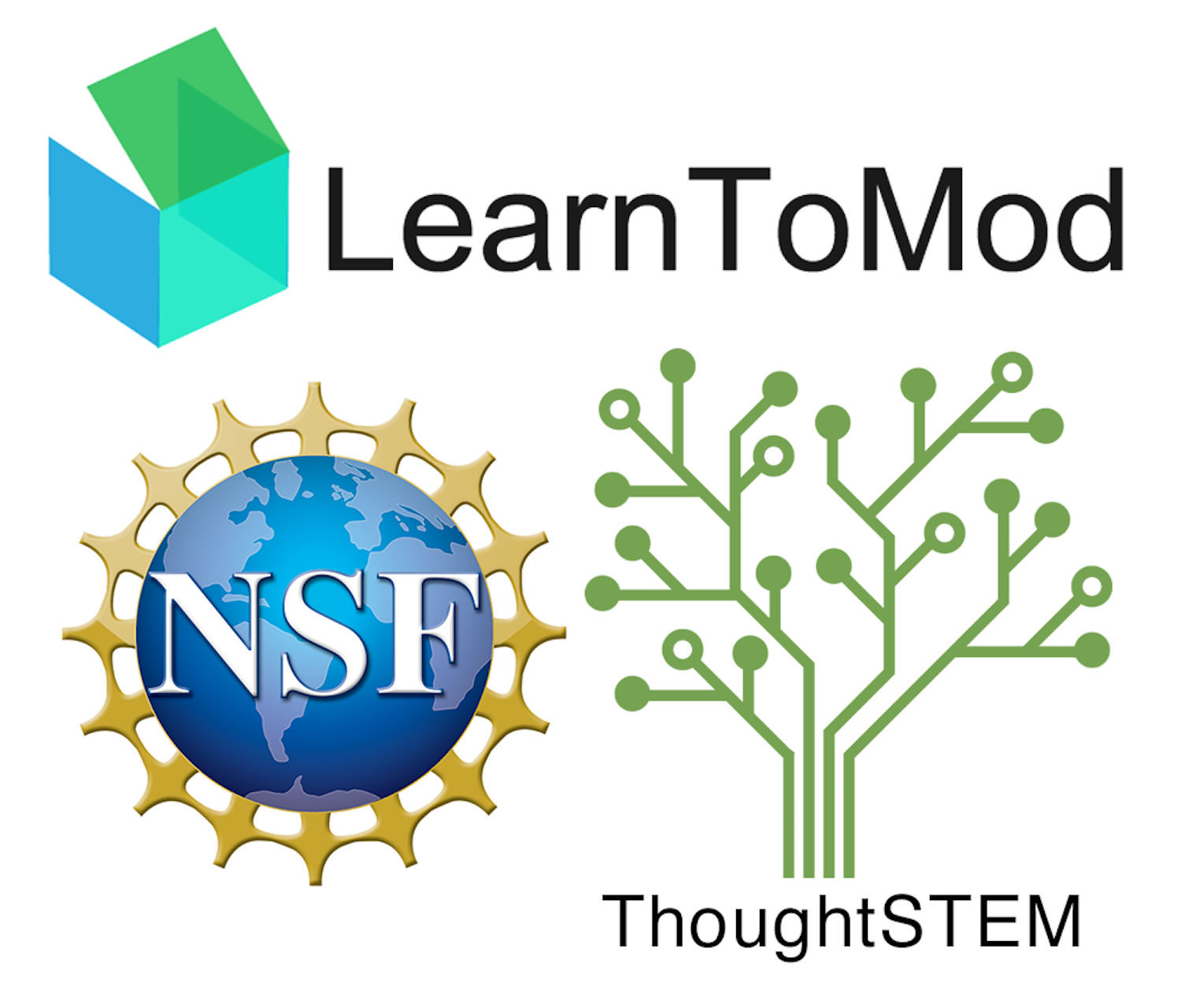 LearnToMod, ThoughtSTEM, and National Science Foundation Logos