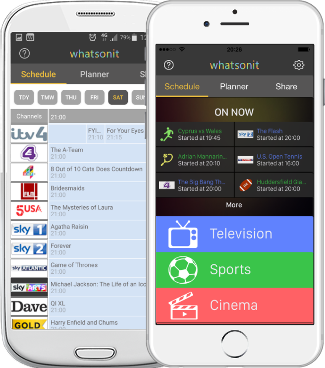 Whatsonit on Android and iPhone