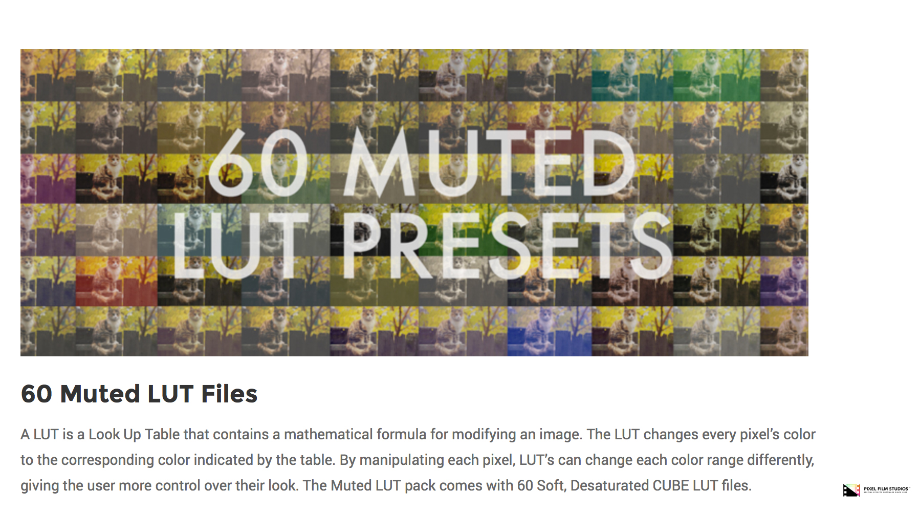 Pixel Film Studios Plugin - FCPX LUT Muted - Final Cut Pro X