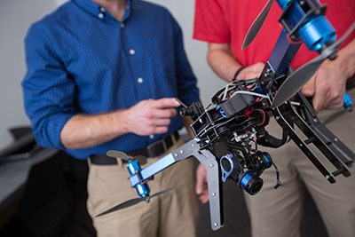 This fall, Liberty University students will have opportunities to fly small UAVs (unmanned aerial vehicles), similar in size to the pictured 3D Robotics Y6, on campus for the first time.