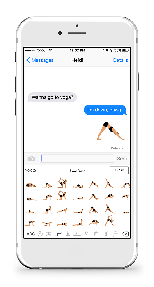 YOGOJI gives you the perfect emoji for any yoga related conversation