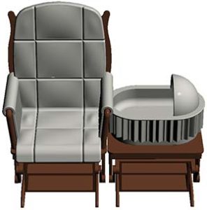 The amazing new product combines a rocking chair, with a bassinet, allowing parents or caregivers to rock their children to sleep while relaxing in the comfortable rocking chair.