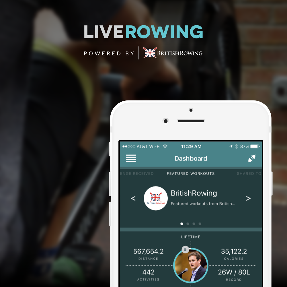 The LiveRowing App is tailored for indoor rowers to enable them to connect, analyze and compete while on the Concept2 Indoor Rowing Machine.