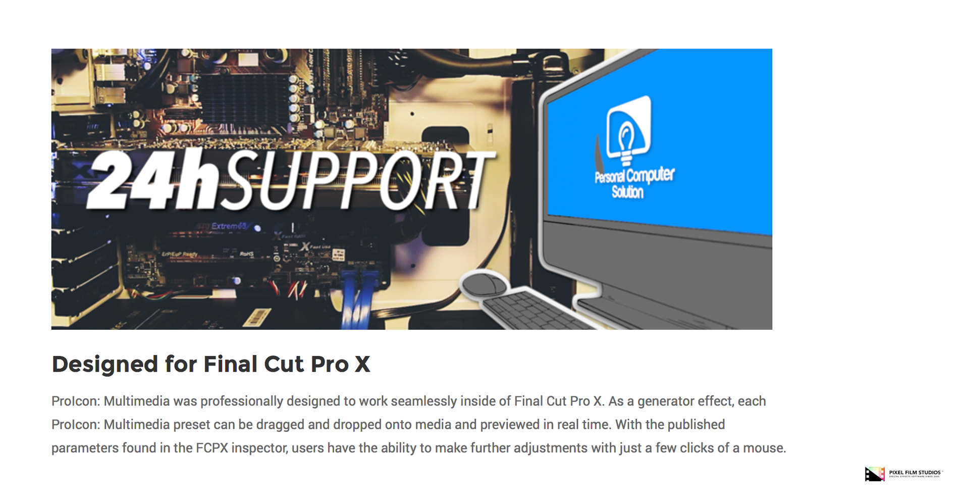 ProIcon Multimedia - Final Cut Pro X Plugin - Pixel Film Studios