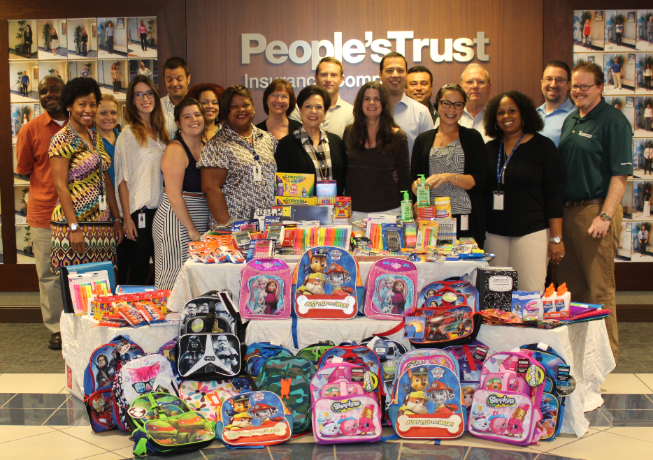 People's Trust Insurance Donates School Supplies to Tools for Schools Broward County