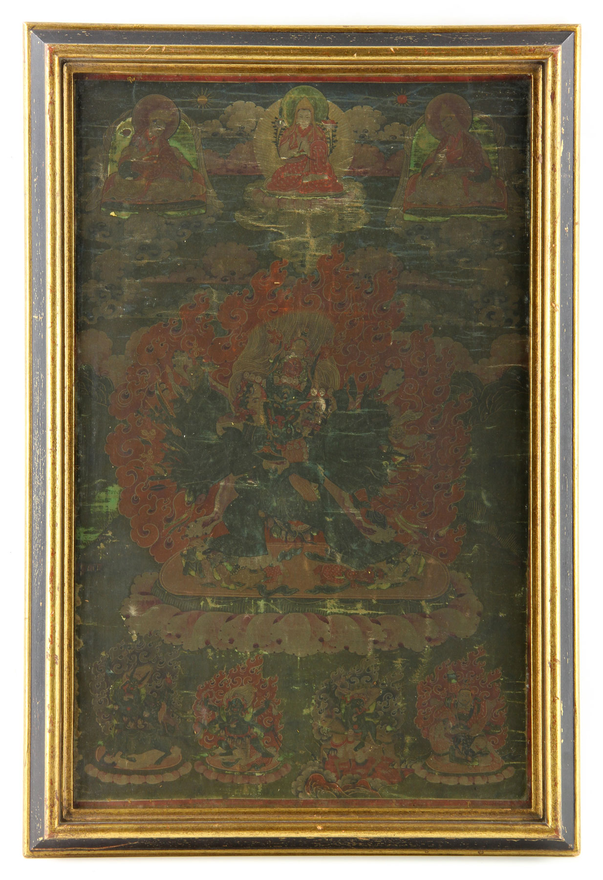18th century Sino-Tibetan watercolor thangka painting