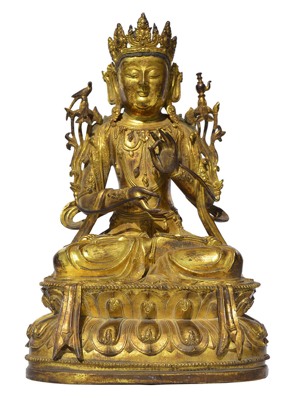 Sino-Tibetan Gilt Bronze Avalokiteshvara