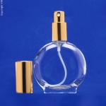 1.7 oz (50ml) Watch Shaped Glass Bottle with Spray Pumps or Screw-on Caps