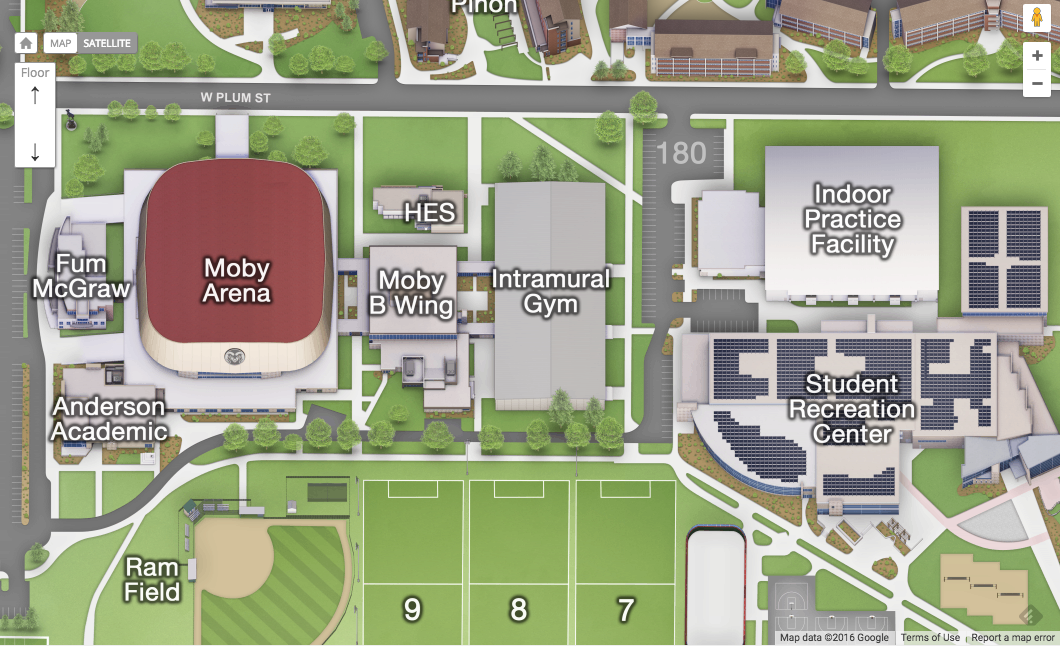 CSU has used its CampusBird interactive campus map to highlight popular desinations like Moby Arena